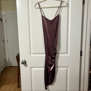 FOREVER 21 Velvet Asymmetrical Cami Dress